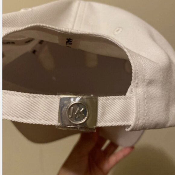 Michael Kors White Cap with Logo Detail - Picture 2 of 3
